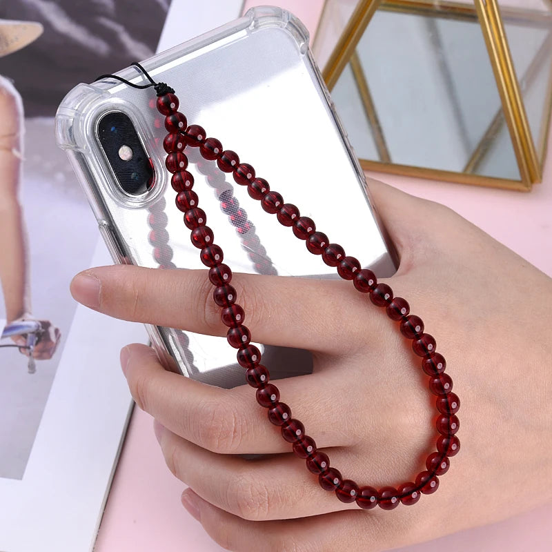 Get NATURAL Happy — Natural Stone Bead Phone Wrist Strap