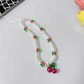 Get CHERRY Happy - Cherry Charm Beaded Phone Wrist Strap
