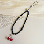 Get CHERRY Happy - Cherry Charm Beaded Phone Wrist Strap