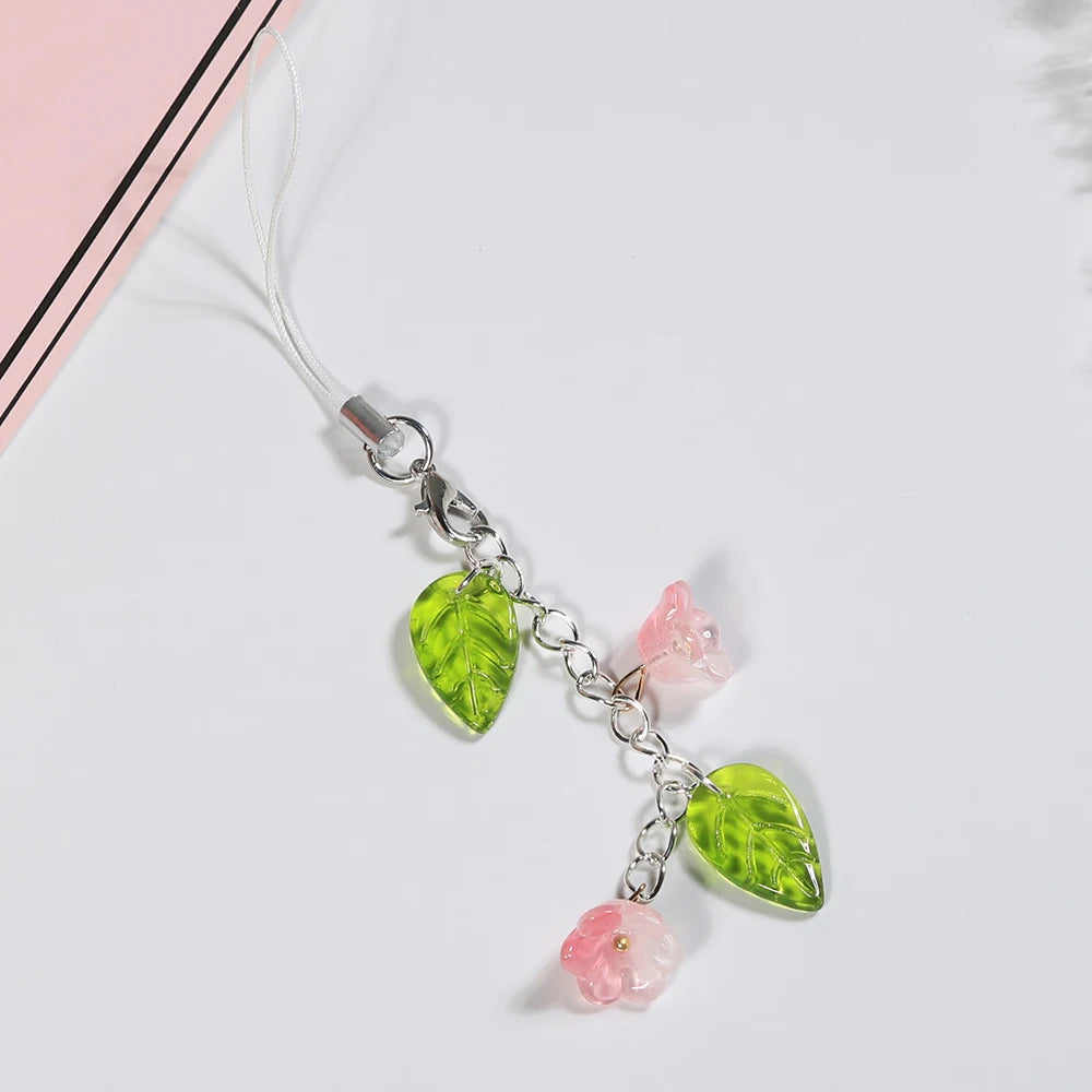 Get CHERRY Happy — Cherry Charm Beaded Phone Wrist Strap