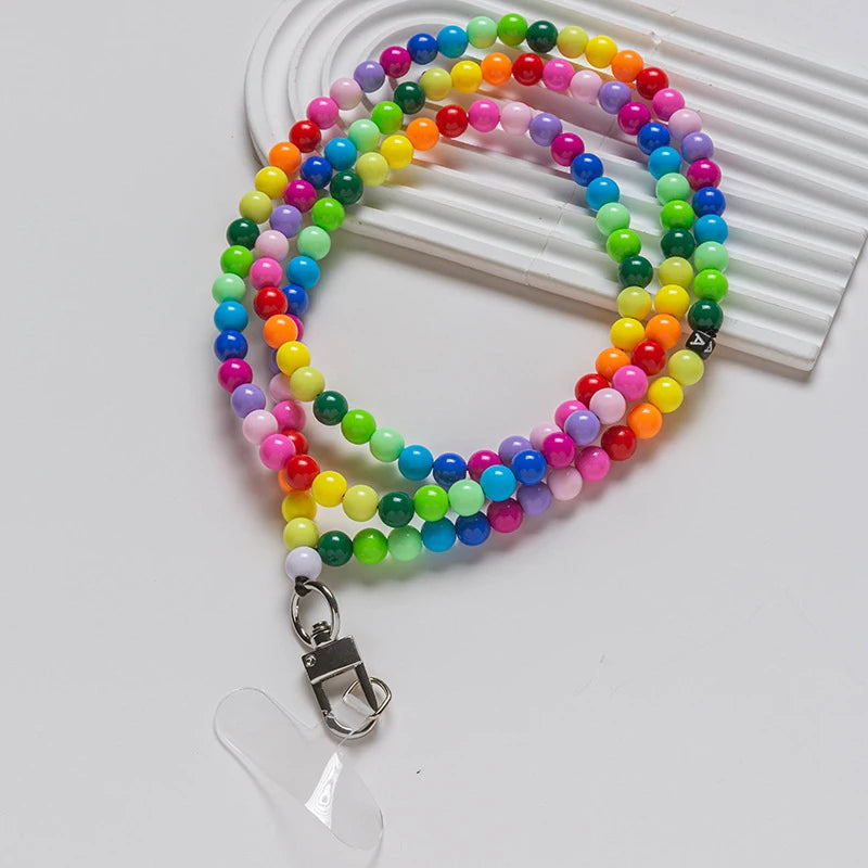 Get RAINBOW Happy — Rainbow Acrylic Bead Phone Strap
