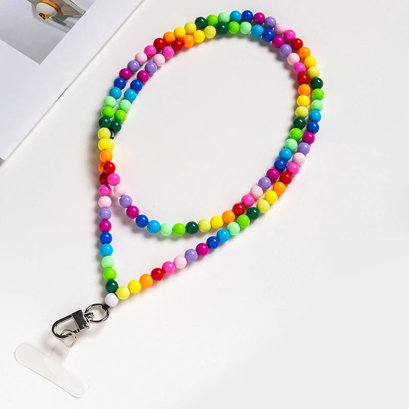 Get RAINBOW Happy — Rainbow Acrylic Bead Phone Strap