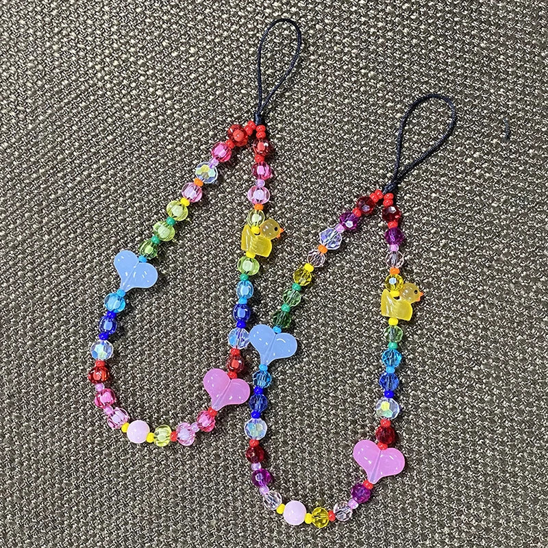Get DUCK Happy — Duck & Heart Charm Phone Lanyard