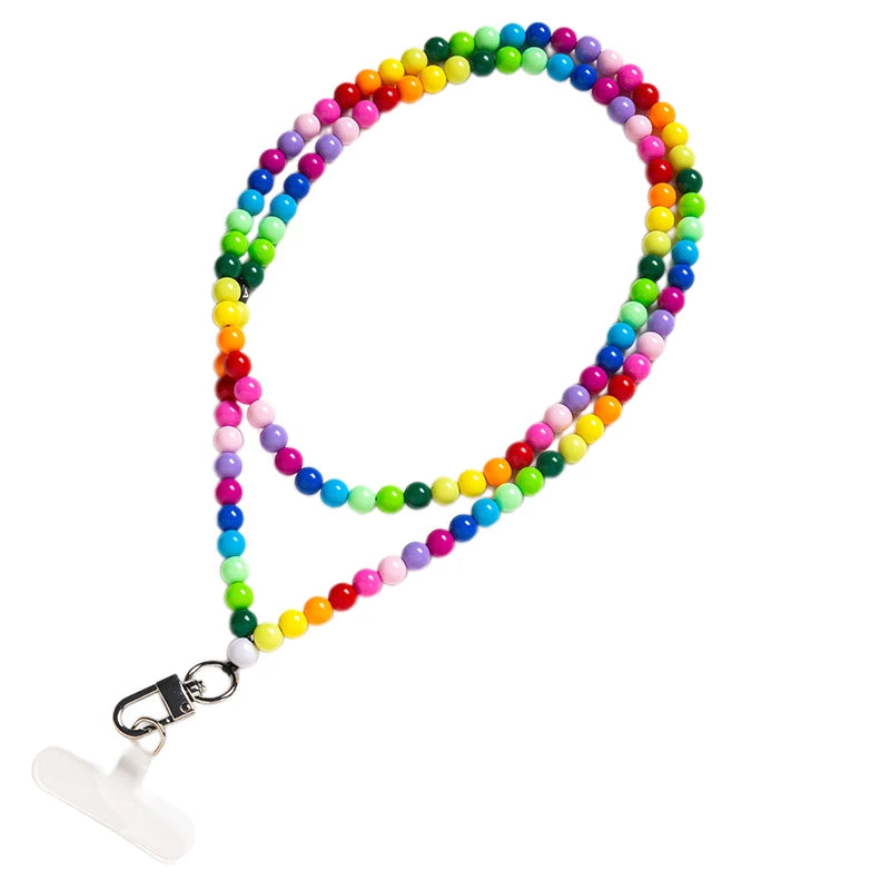 Get RAINBOW Happy — Rainbow Acrylic Bead Phone Strap