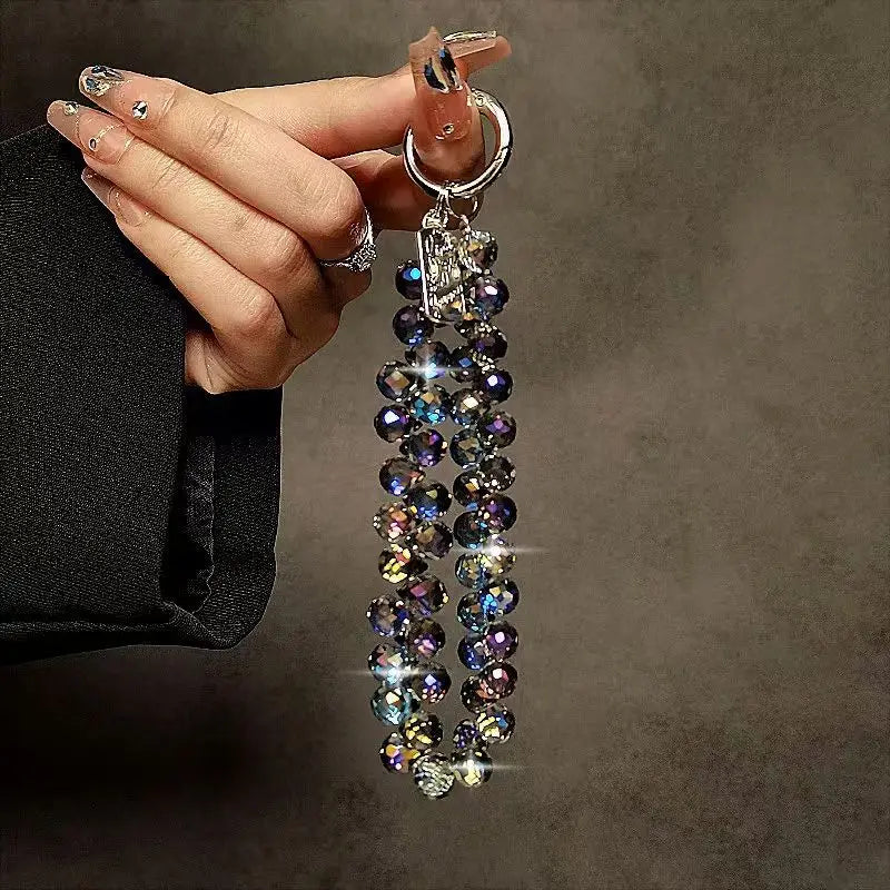 Get CRYSTAL Happy — Crystal Bead Phone Wrist Strap