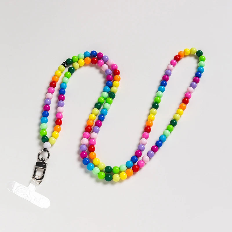 Get RAINBOW Happy — Rainbow Acrylic Bead Phone Strap