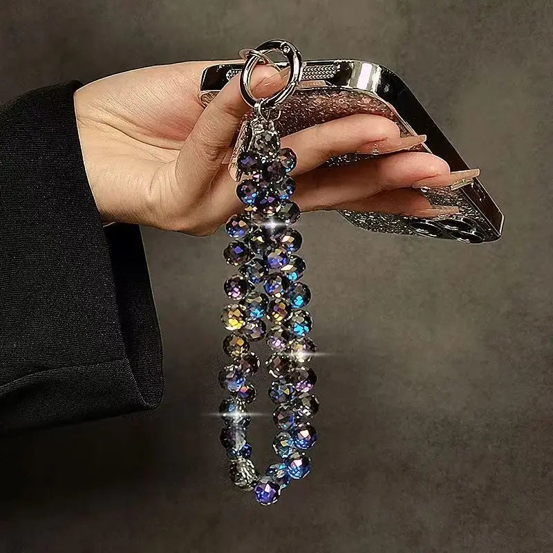 Get CRYSTAL Happy — Crystal Bead Phone Wrist Strap