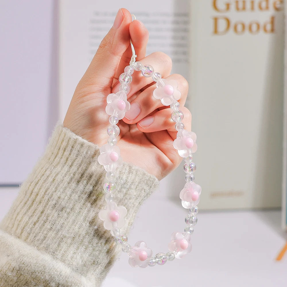 Get CHERRY Happy — Cherry Charm Beaded Phone Wrist Strap