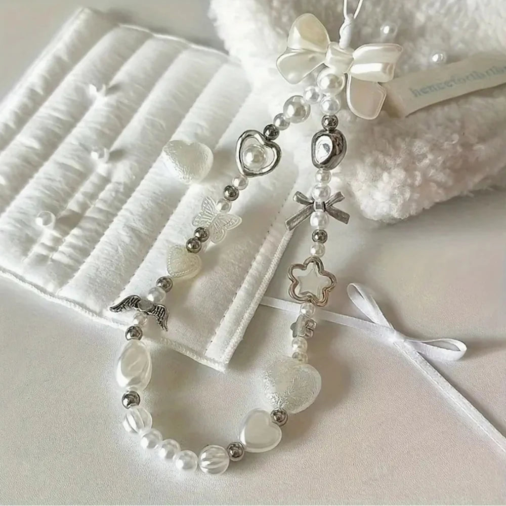 Get CHERRY Happy — Cherry Charm Beaded Phone Wrist Strap