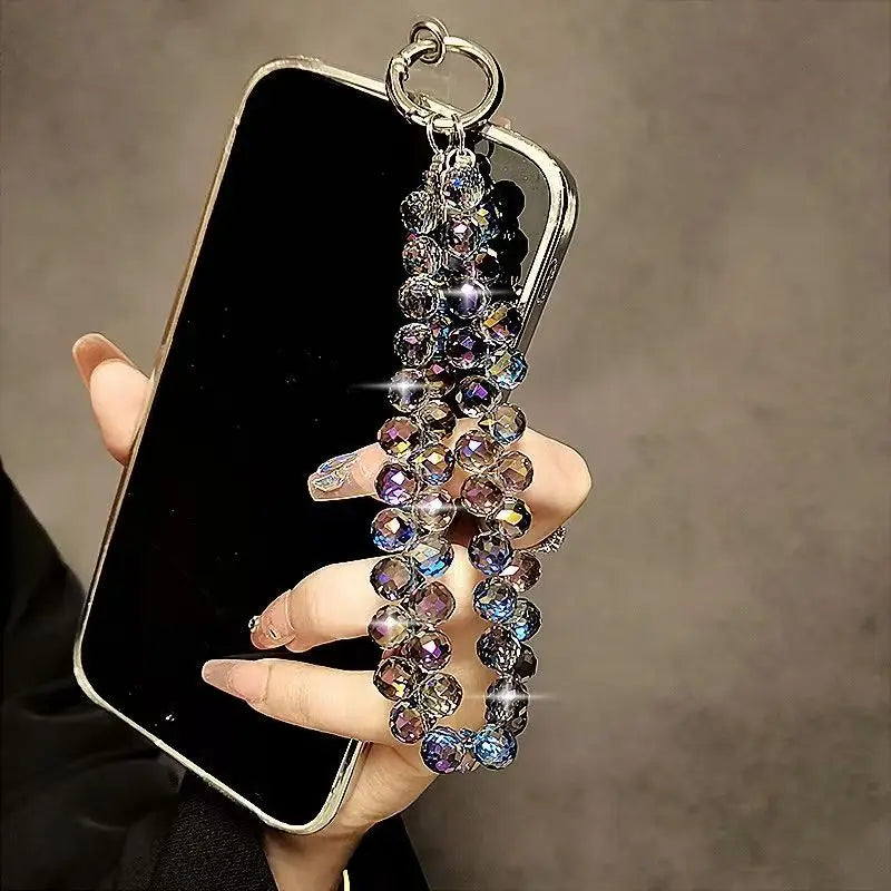 Get CRYSTAL Happy — Crystal Bead Phone Wrist Strap