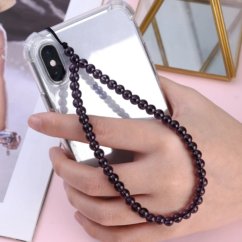 Get NATURAL Happy — Natural Stone Bead Phone Wrist Strap