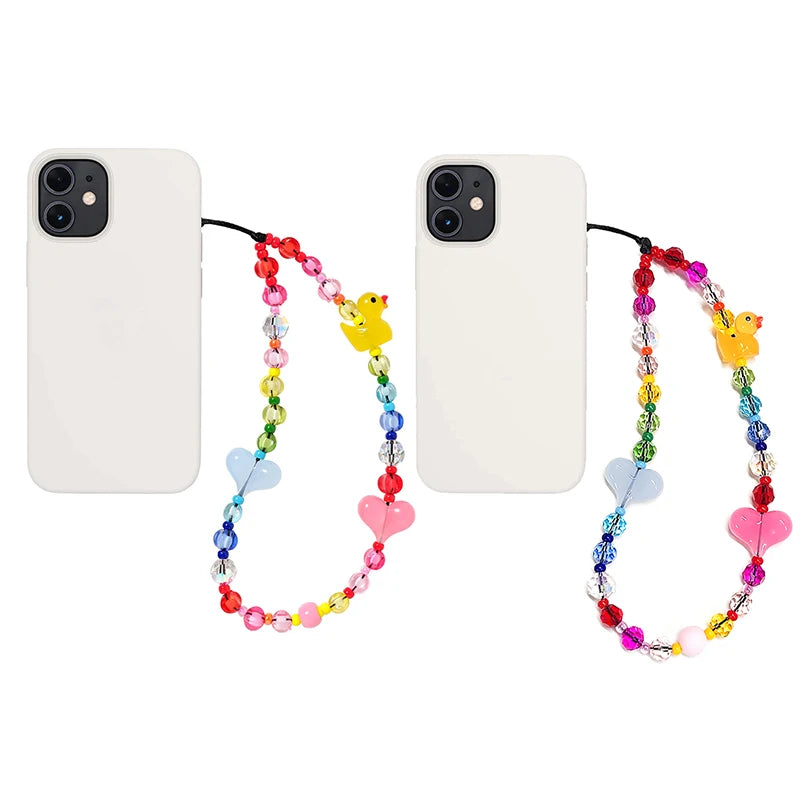 Get DUCK Happy — Duck & Heart Charm Phone Lanyard