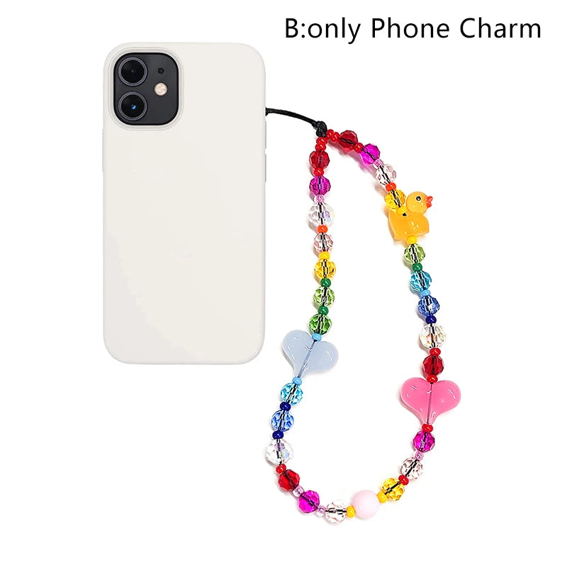 Get DUCK Happy — Duck & Heart Charm Phone Lanyard
