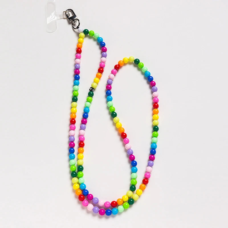 Get RAINBOW Happy — Rainbow Acrylic Bead Phone Strap
