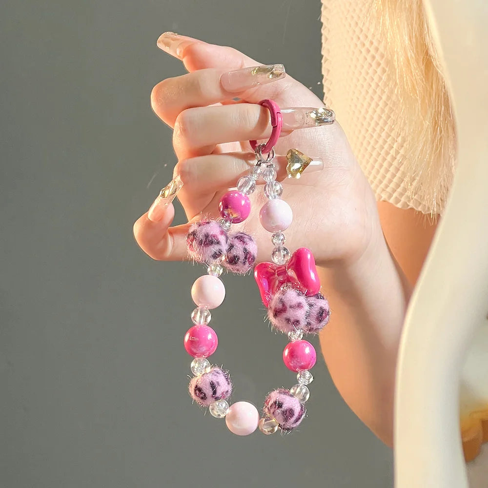 Get CHERRY Happy — Cherry Charm Beaded Phone Wrist Strap