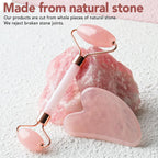 Rose Quartz Gua Sha & Face Roller Set