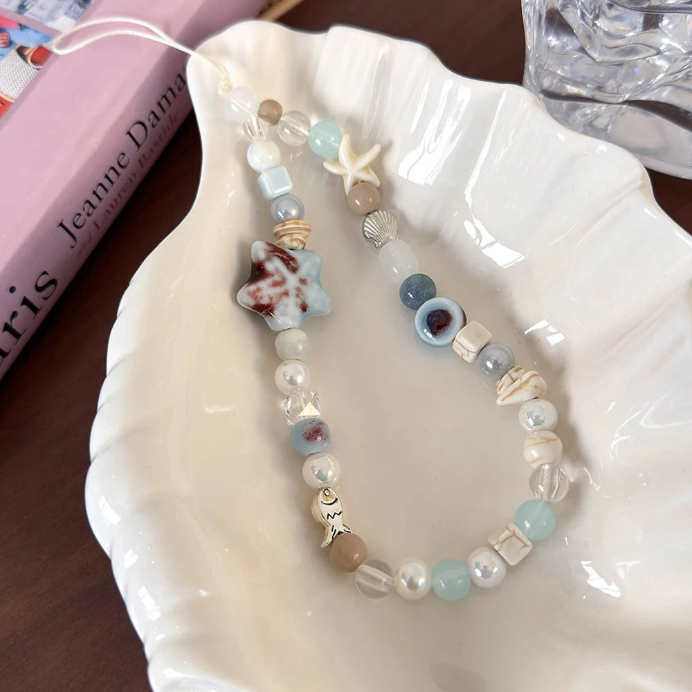 Get CHERRY Happy — Cherry Charm Beaded Phone Wrist Strap