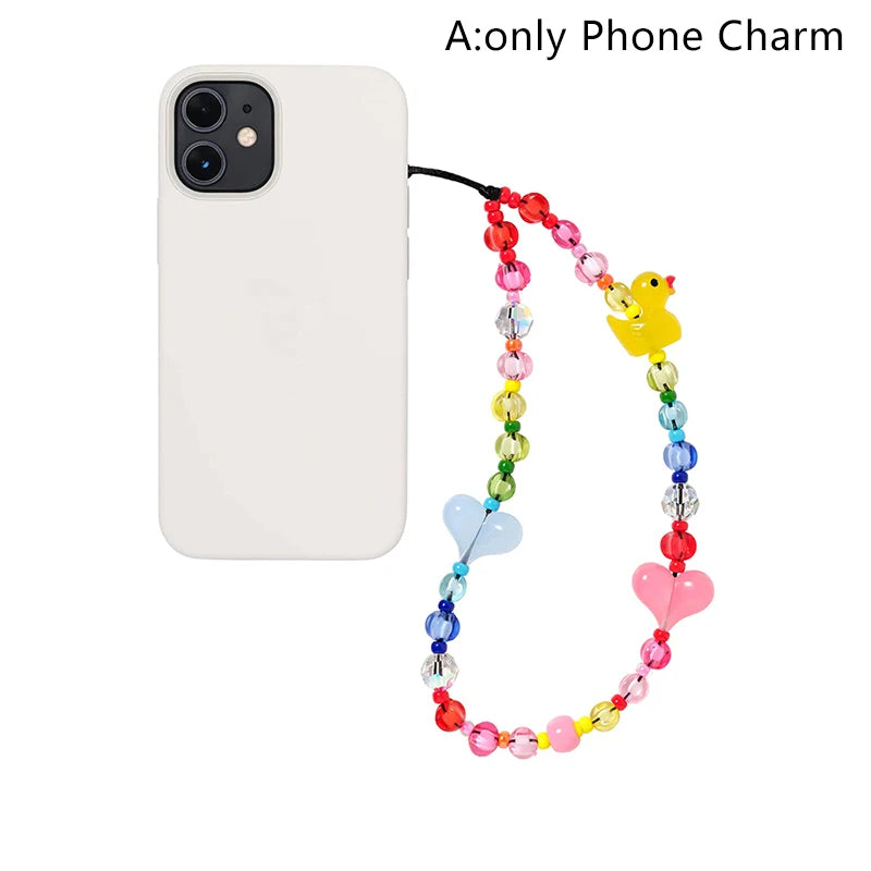 Get DUCK Happy — Duck & Heart Charm Phone Lanyard