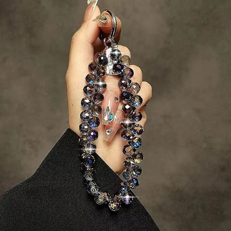 Get CRYSTAL Happy — Crystal Bead Phone Wrist Strap