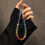 Get RAINBOW CRYSTAL Happy - Rainbow Crystal Phone Wrist Strap