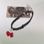 Get CHERRY Happy - Cherry Charm Beaded Phone Wrist Strap