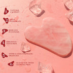 Rose Quartz Gua Sha & Face Roller Set